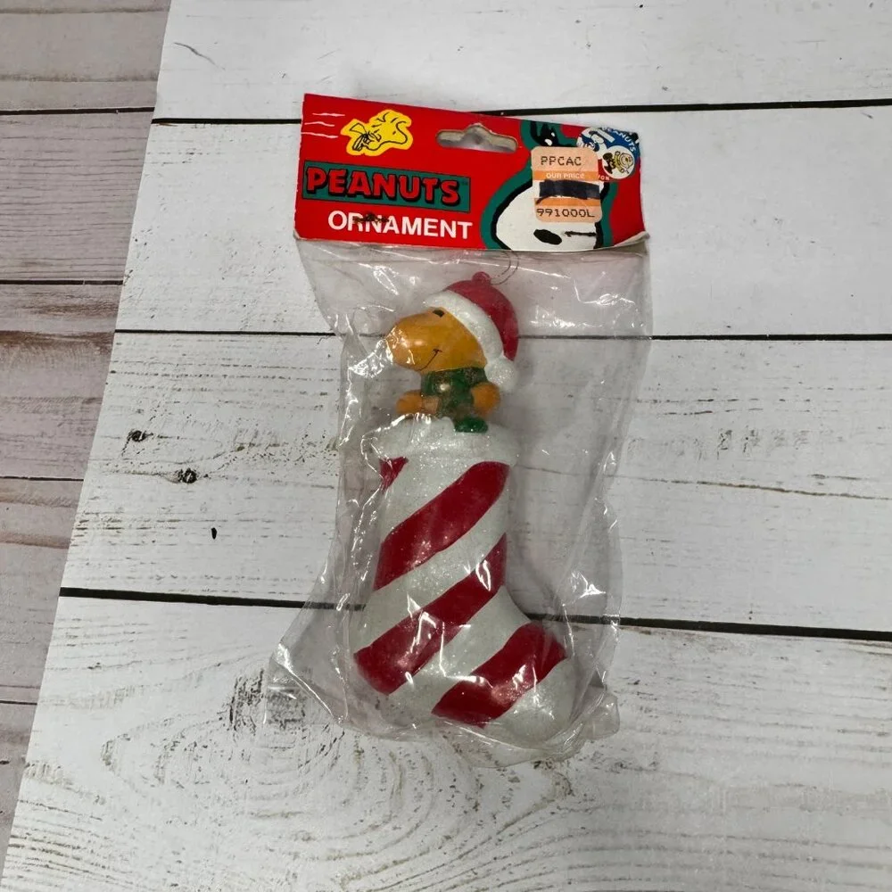 Woodstock in a Stocking Christmas Ornament Kurt Adler 3 1/2